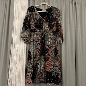 Paisley print dress.